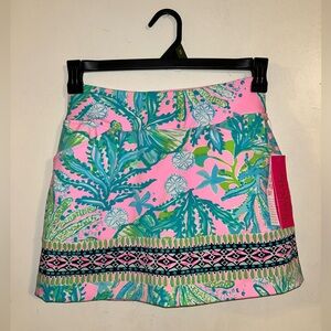 Lilly Pulitzer NWT Women’s Monica Skort UPF 50+ Mandevilla Baby Hip Nautic Golf